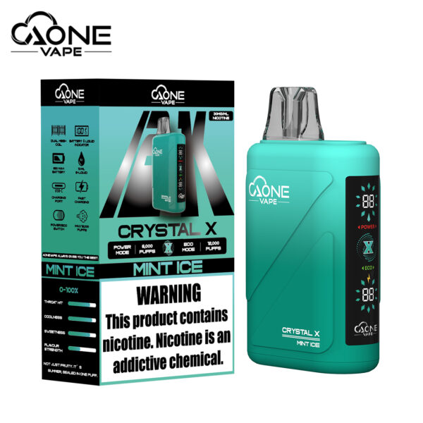 AONE Crystal X 水晶 2 代｜12000 口大容量一次性電子煙 內部升級版